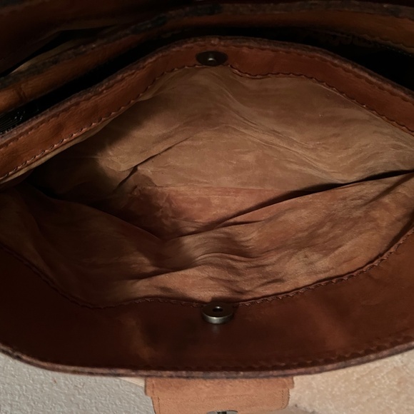 Patricia Nash Italian Leather PatchWork Tote HandBag Purse - Picture 6 of 12